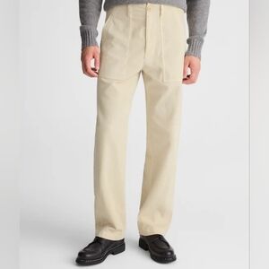 Madewell Corduroy Fatigue Pants Cream Military Utility High Rise 29 NWT NW541